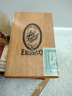 Table Lamp Havana DreaminStacked Cigar Boxes and Margaritaville Tequila Bottle