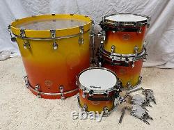 Tama Starclassic Maple 4-Piece Drum Set, Tequila Sunrise, 22-10-12-14