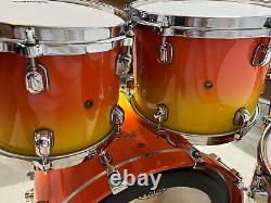 Tama Starclassic Maple 4-Piece Drum Set, Tequila Sunrise, 22-10-12-14