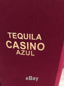 Tequila Alcohol Casino Azul 3 in 1 Limited Edition Velvet Red Case Bar Collector