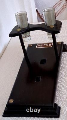 Tequila Boot Bottle-Wood Base 2 Shot Glasses Limited Edition of Mexico Origina