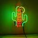 Tequila Cactus Neon Lamp Sign 14x10 Acrylic Bright Lighting Artwork Glass