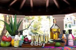 Tequila Cantina Mas Fina! A Set of Four Sipping Shot Glasses, Flavored