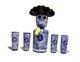 Tequila Decanter Set, Liquor Decanter With Shot Glasses And Blue Decanter Set