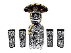 Tequila Decanter Set, Liquor Decanter with Shot Glasses and Mexican Sombrero