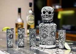 Tequila Decanter Set, Liquor Decanter with Shot Glasses and Mexican Sombrero
