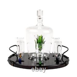 Tequila Decanter Tequila Glasses Set With Agave Decanter And 6 Agave Shot Glass