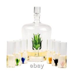 Tequila Decanter Tequila Glasses Set With Agave Decanter And 6 Agave Shot Glass