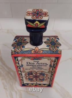 Tequila Dos Artes Reserva Especial Extra Anejo Collectible 1 Liter EMPTY BOTTLE