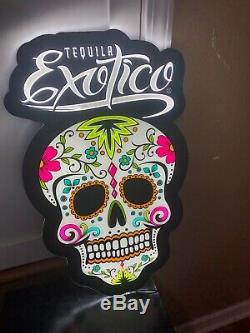 Tequila Exotico Led Bar Sign Man Cave Garage Decor Light Sugar Skull Liquor