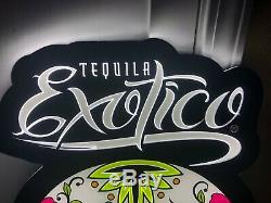 Tequila Exotico Led Bar Sign Man Cave Garage Decor Light Sugar Skull Liquor