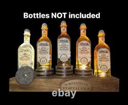 Tequila Fortaleza Original 5 Bottle LED Light Illuminated Display Stand withtahona