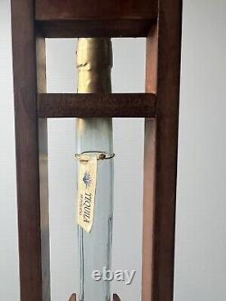 Tequila Gun Shaped Bottle Hijos De Villa 55th Anniversary Edition with Wooden st