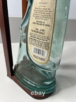 Tequila Gun Shaped Bottle Hijos De Villa 55th Anniversary Edition with Wooden st