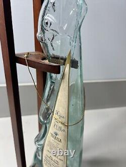 Tequila Gun Shaped Bottle Hijos De Villa 55th Anniversary Edition with Wooden st
