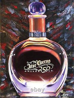 Tequila Jose Cuervo / Original Handmade Art Deco Painting Agave