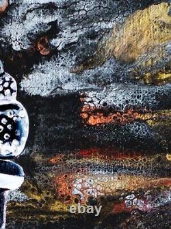 Tequila Ley. 925 Original Handmade Mixed media Painting Art Decor