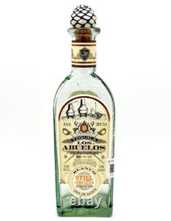 Tequila Los Abuelos Fortaleza Still Strength Empty Bottle Hand Blown