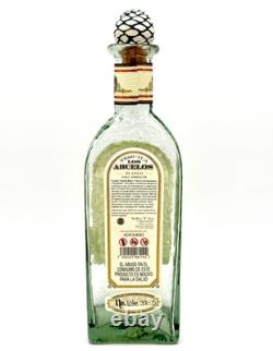 Tequila Los Abuelos Fortaleza Still Strength Empty Bottle Hand Blown