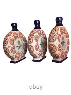 Tequila Mandala Extra Anejo EMPTY Bottle Hand Painted Limited Edition 3Pc