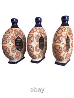Tequila Mandala Extra Anejo EMPTY Bottle Hand Painted Limited Edition 3Pc