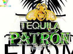 Tequila Patron Anejo Mexico Light Lamp Neon Sign 20x16 With HD Vivid Printing