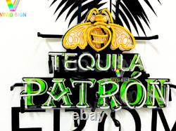 Tequila Patron Anejo Mexico Light Lamp Neon Sign 20x16 With HD Vivid Printing