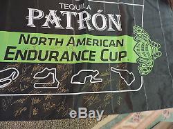 Tequila Patron Autographed Flag IMSA Racing 2016 38 drivers RARE Race Used