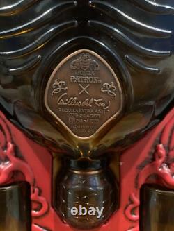 Tequila Patron Guillermo Del Toro Extra Anejo Empty Bottle Bag Booklet Box Candl