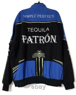 Tequila Patron NASCAR Scott Sharp Acura #9 Black/Blue Racing Jacket Size 3XL