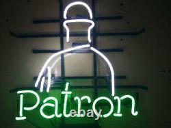 Tequila Patron Neon Light Sign 24x20 Lamp Poster Real Glass Beer Bar