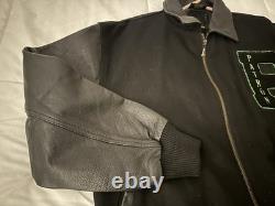 Tequila Patrón Varsity Jacket Genuine Leather Sleeves & Collar 50% Wool Body SM