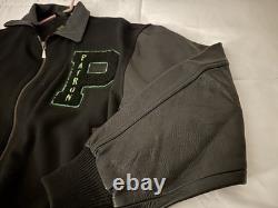 Tequila Patrón Varsity Jacket Genuine Leather Sleeves & Collar 50% Wool Body SM