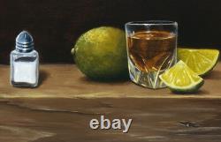 Tequila Shots withSalt-Giclee Print on Paper -Liquor Artwork-Jose Cuervo-Bar Print