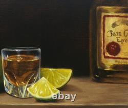 Tequila Shots withSalt-Giclee Print on Paper -Liquor Artwork-Jose Cuervo-Bar Print