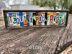 Tequila Sign License Plates Art decor Margarita cocktail Patrón Happy Hour