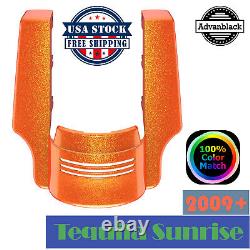 Tequila Sunrise Dual Cutout Stretched Rear Fender Extension Fits 09+ Harley