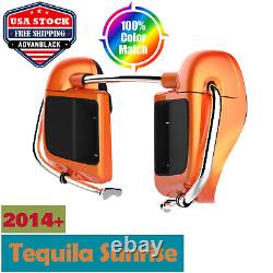 Tequila Sunrise Lower Vented Fairings Fits for Harley Street Road King Glide 14+