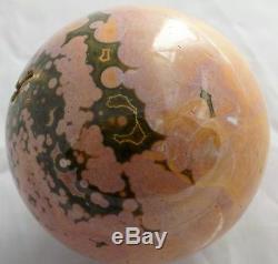 Tequila Sunrise Ocean Jasper Sphere Marble 55mm 2 1/8'' From Madagascar 6460