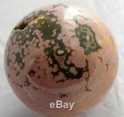 Tequila Sunrise Ocean Jasper Sphere Marble 55mm 2 1/8'' From Madagascar 6460