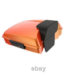 Tequila Sunrise Razor Tour Pack Pak Luggage Backrest Top Box Fits Harley 97+