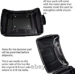 Tequila Sunrise Razor Tour Pack Pak Luggage Backrest Top Box Fits Harley 97+