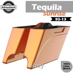 Tequila Sunrise Stretched Saddlebags Bottoms Fits Harley Street Road Electra