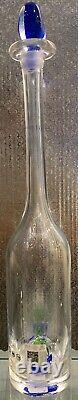 Tequila Tres Cuatro Y Cinco Extra Anejo Empty Hand Blown Bottle Box Stopper
