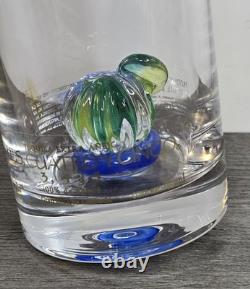 Tequila Tres Cuatro Y Cinco Extra Anejo Empty Hand Blown Bottle No Cap Lid