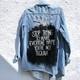Tequila Vibes Only Hand-painted Jean Jacket For The Bold And Fabulous! Large