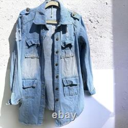 Tequila Vibes Only Hand-Painted Jean Jacket for the Bold and Fabulous! Large