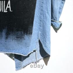 Tequila Vibes Only Hand-Painted Jean Jacket for the Bold and Fabulous! Large