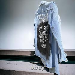 Tequila Vibes Only Hand-Painted Jean Jacket for the Bold and Fabulous! Large