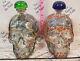 Tequila Empty Bottles Bottle Decanter La Tilica Skull Shape Glass Hand Painted